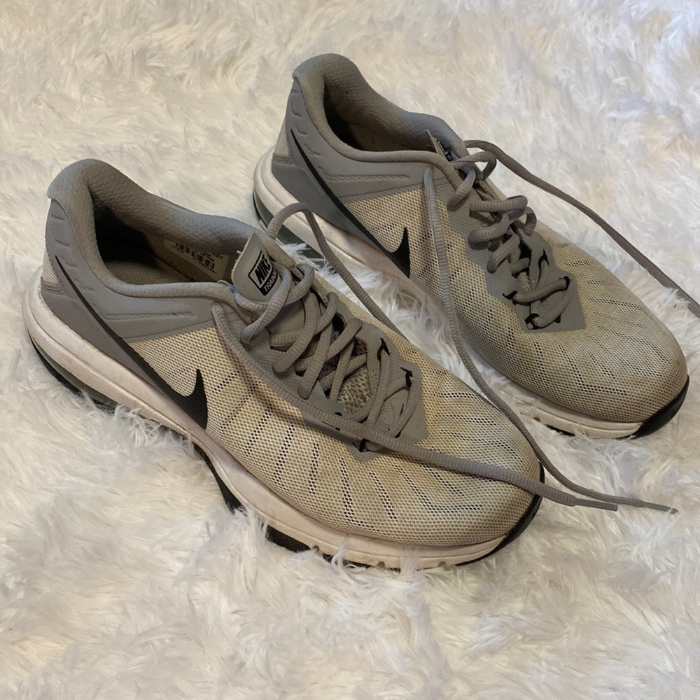 NIKE Training MAX AIR gray gym running shoes sneakers tennis shoes